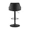 Armen Living Asher Adjustable Gray Faux Leather and Black Finish Bar Stool LCARBABLBLGR - alternate 4